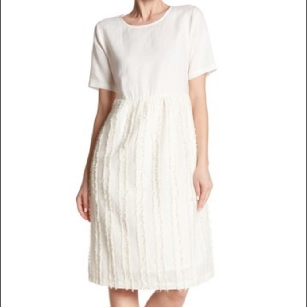 Mo:Vint New York Fr inge Stripe Short Sleeve Dress